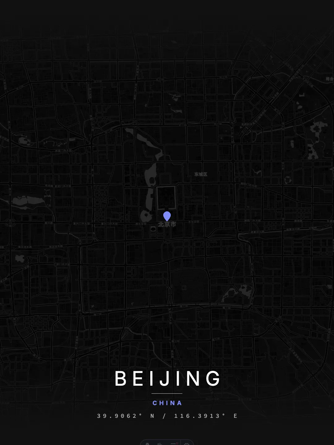 Beijing Minimal Night poster preview