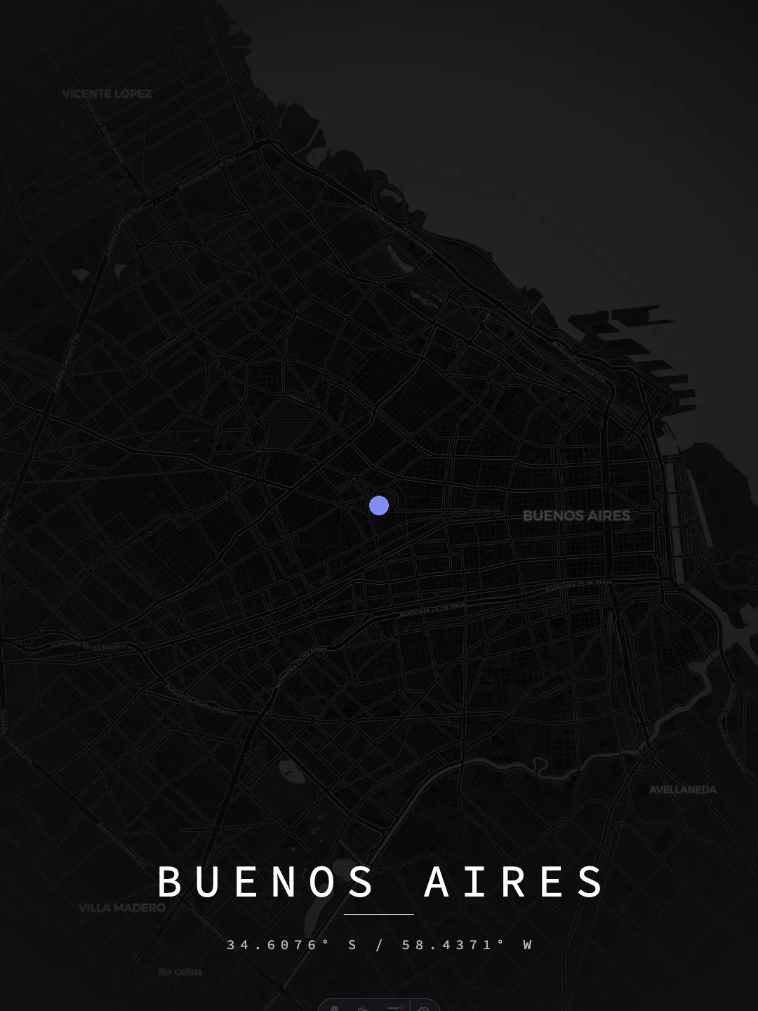Buenos Aires Midnight Grid poster preview