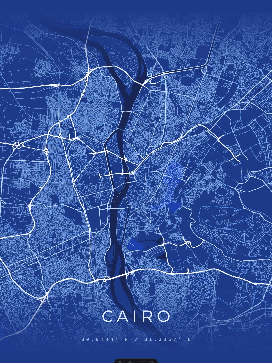 Cairo Architectural Blueprint poster preview