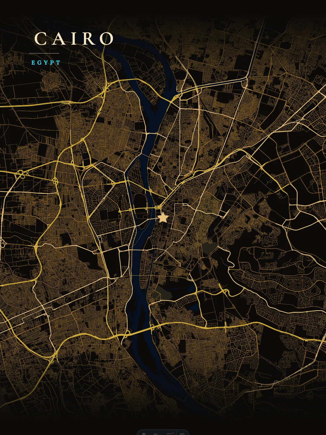 Cairo Luxurious Dark Gold poster preview