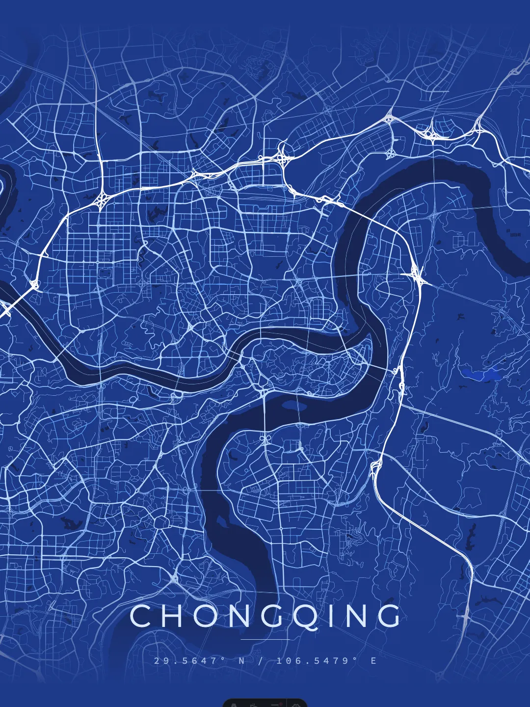 Chongqing Architectural Blueprint poster preview