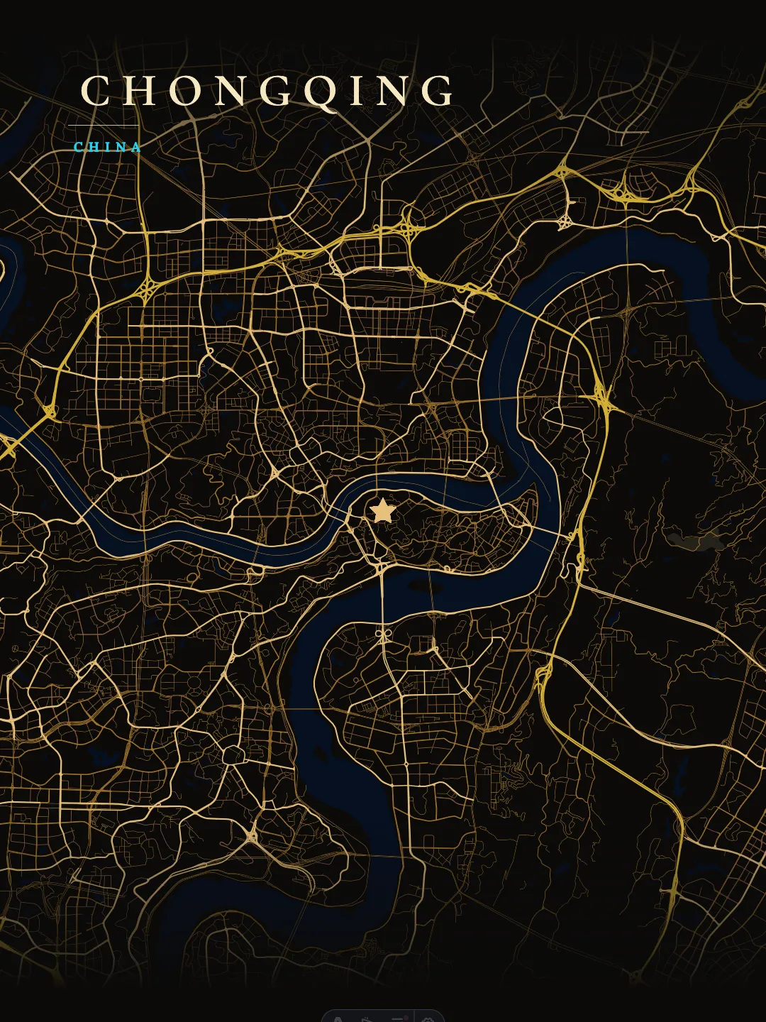 Chongqing Luxurious Dark Gold poster preview