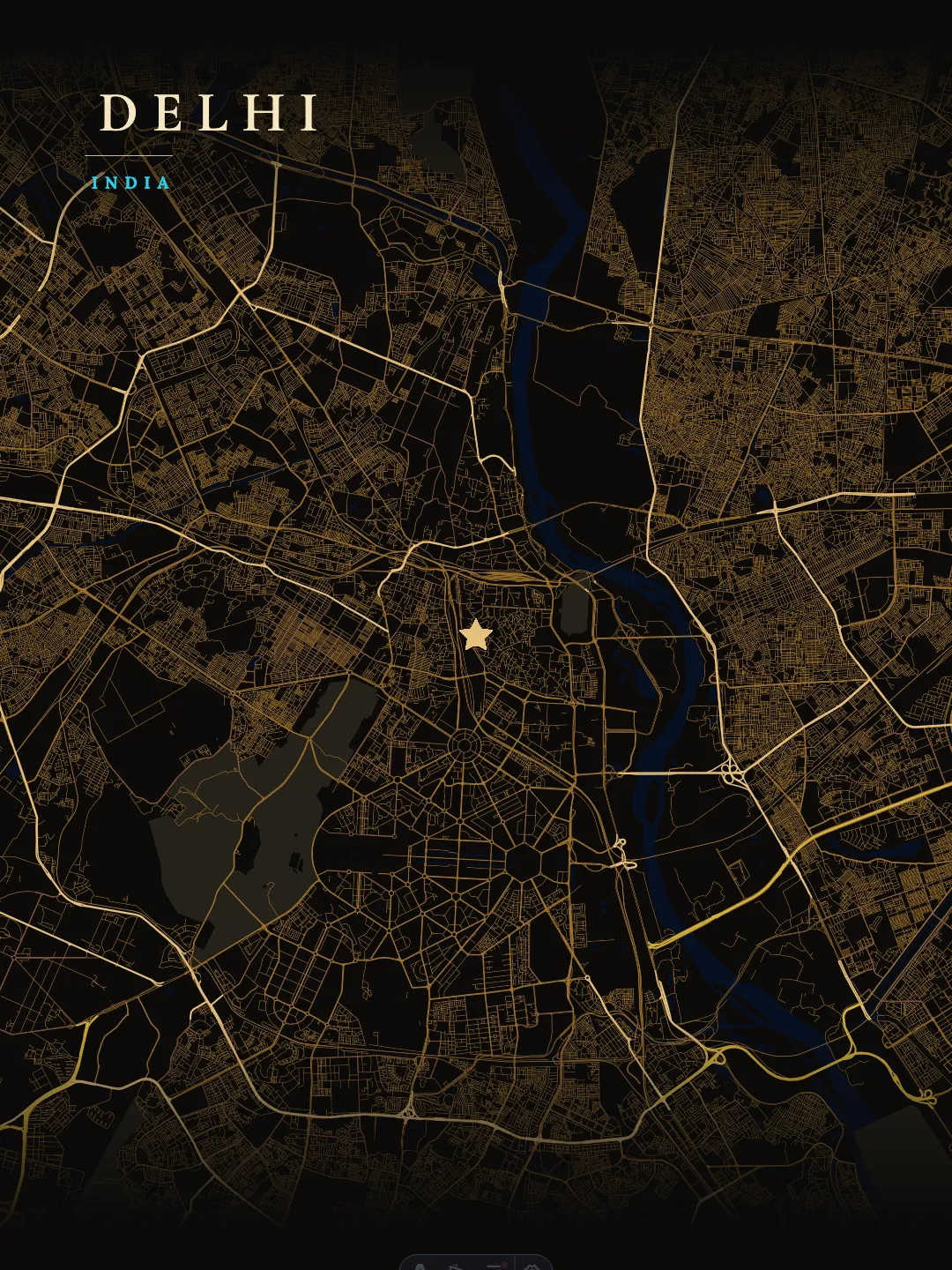 Delhi Luxurious Dark Gold poster preview