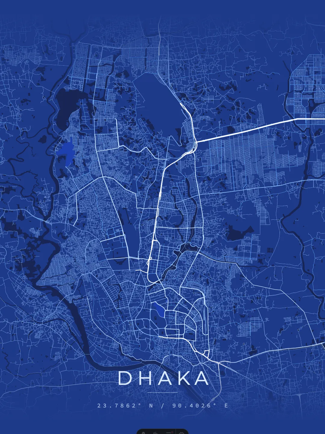 Dhaka Architectural Blueprint poster preview