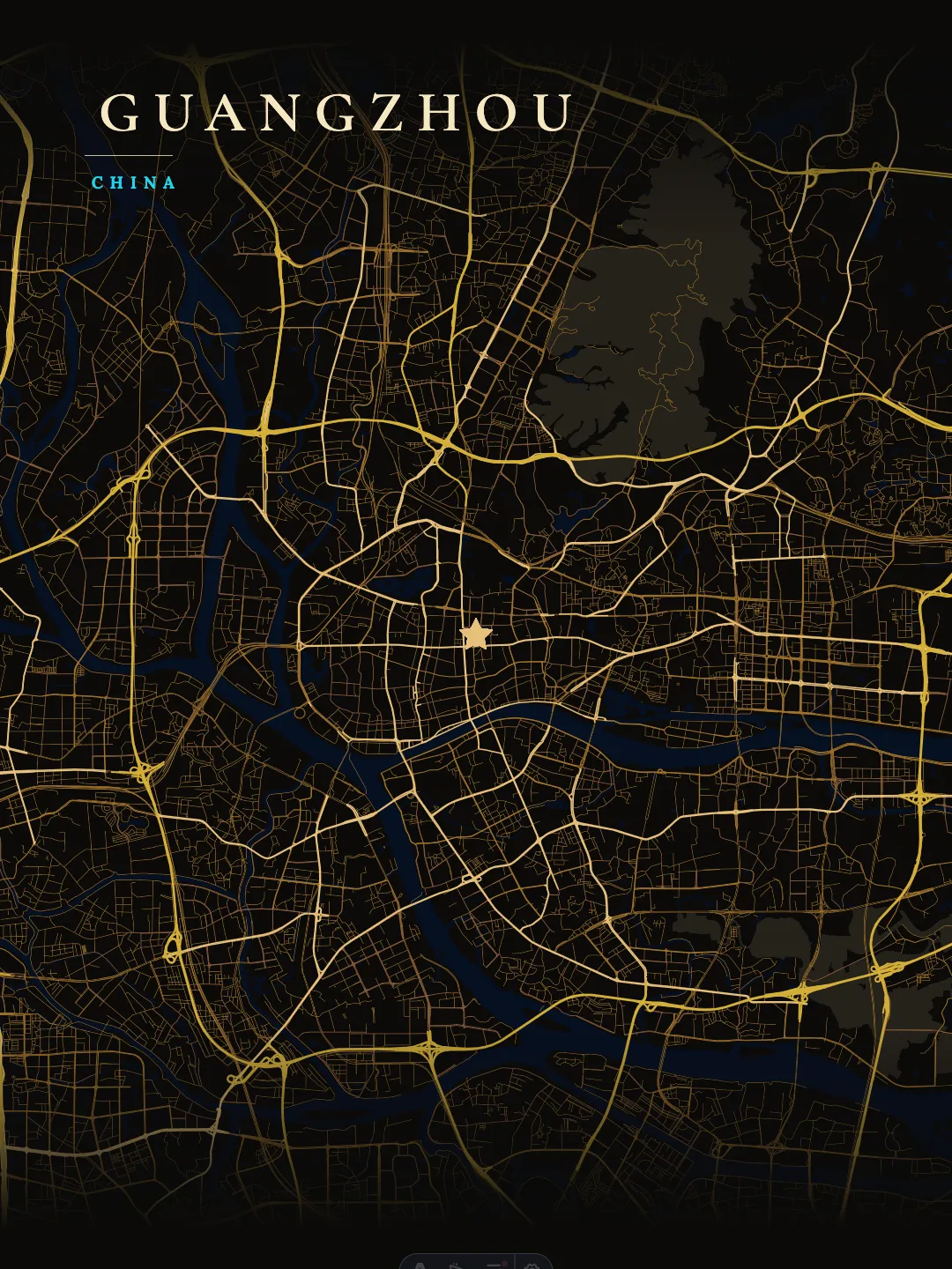 Guangzhou Luxurious Dark Gold poster preview