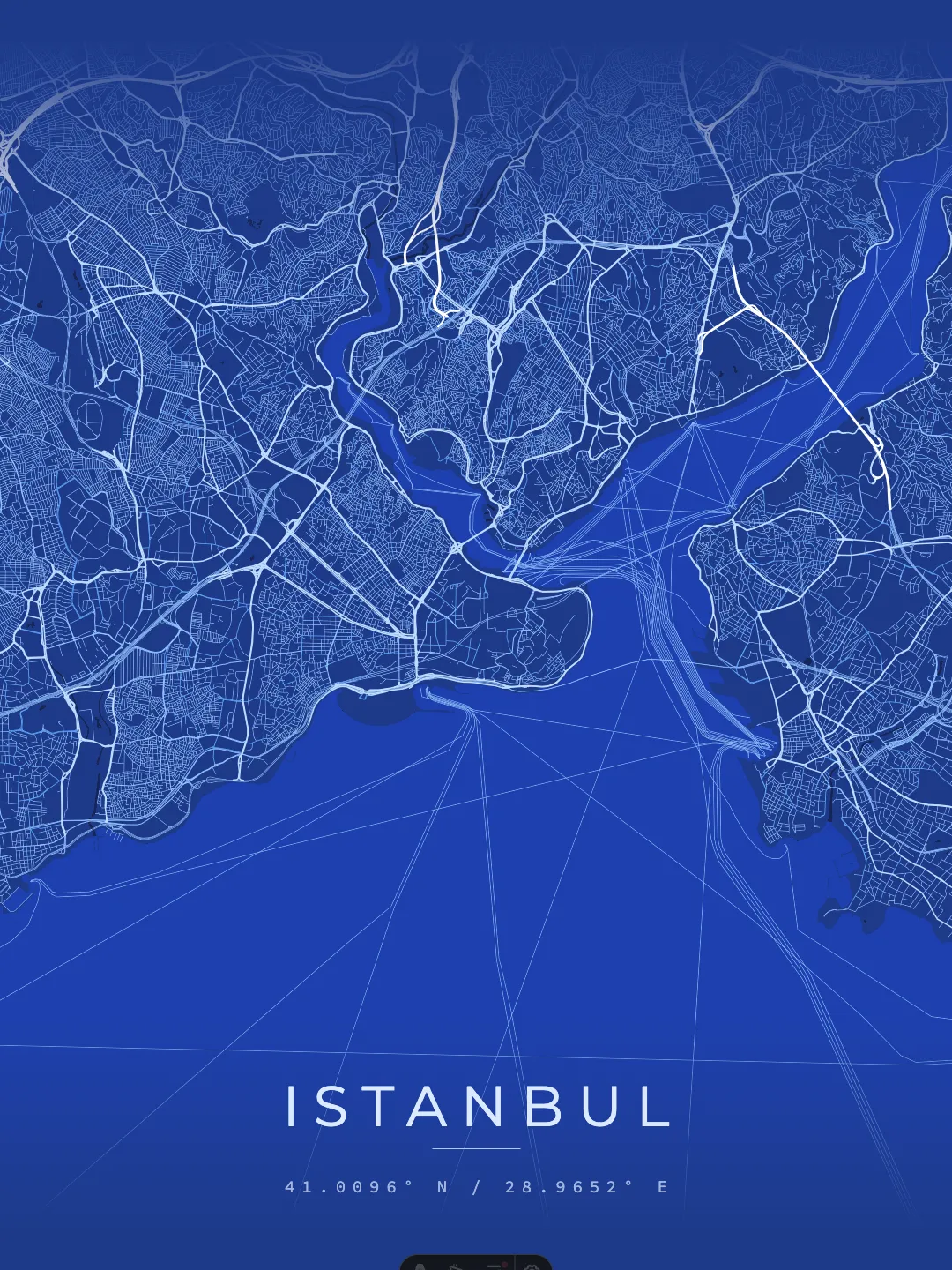 Istanbul Architectural Blueprint poster preview