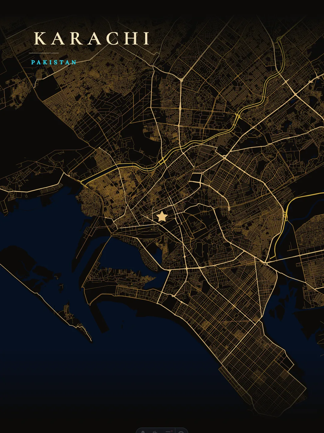 Karachi Luxurious Dark Gold poster preview