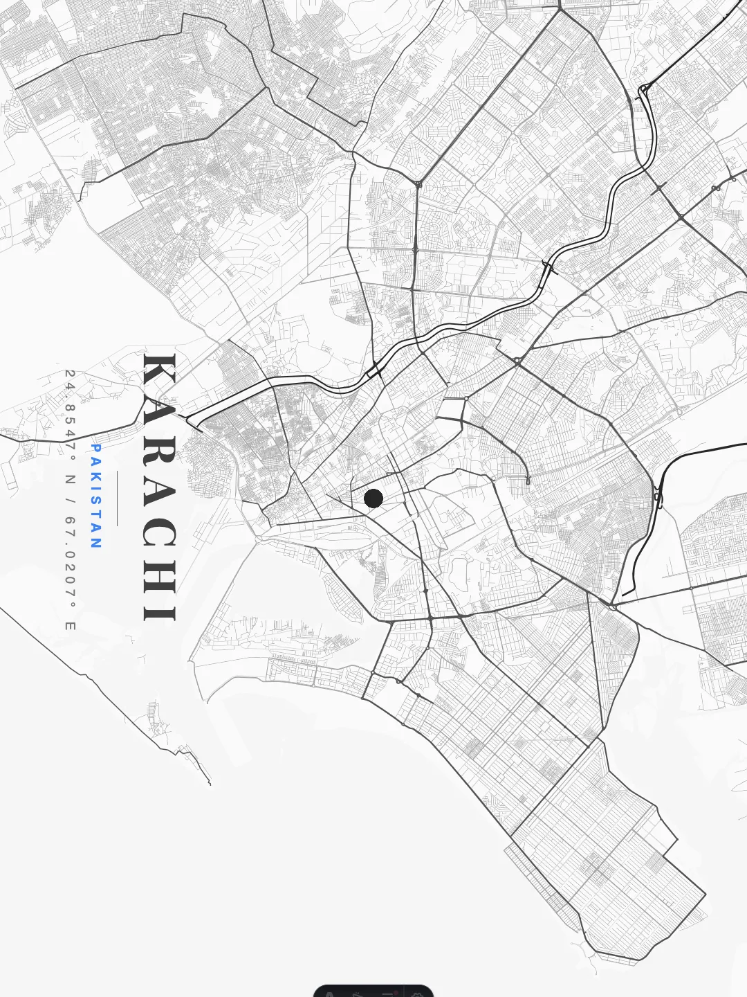 Karachi Ethereal Minimalist poster preview