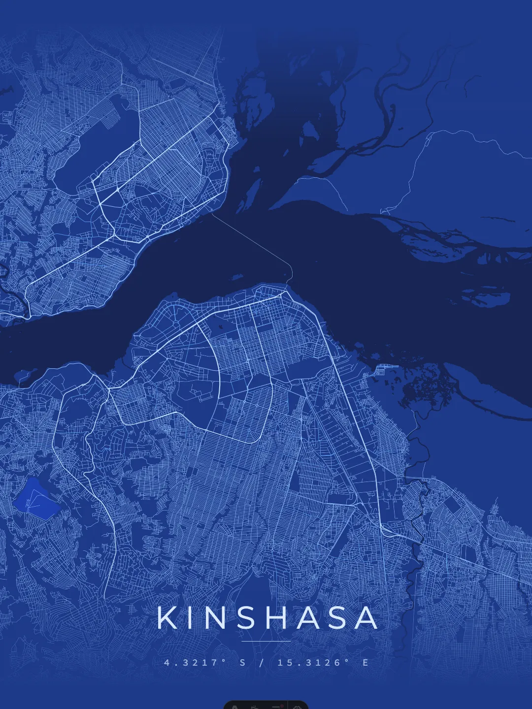 Kinshasa Architectural Blueprint poster preview