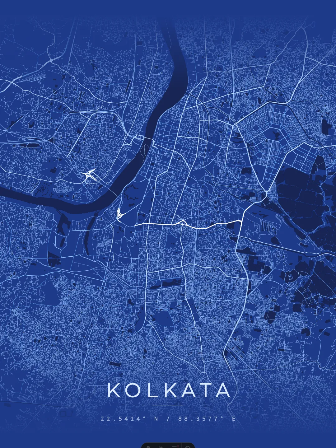 Kolkata Architectural Blueprint poster preview