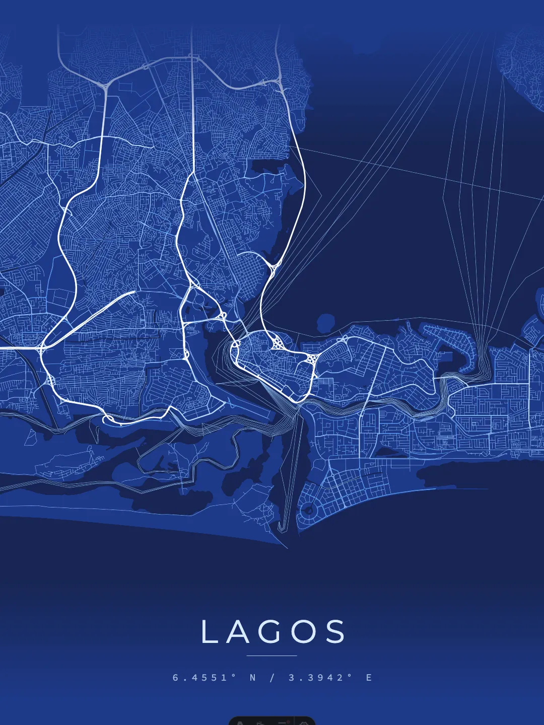 Lagos Architectural Blueprint poster preview
