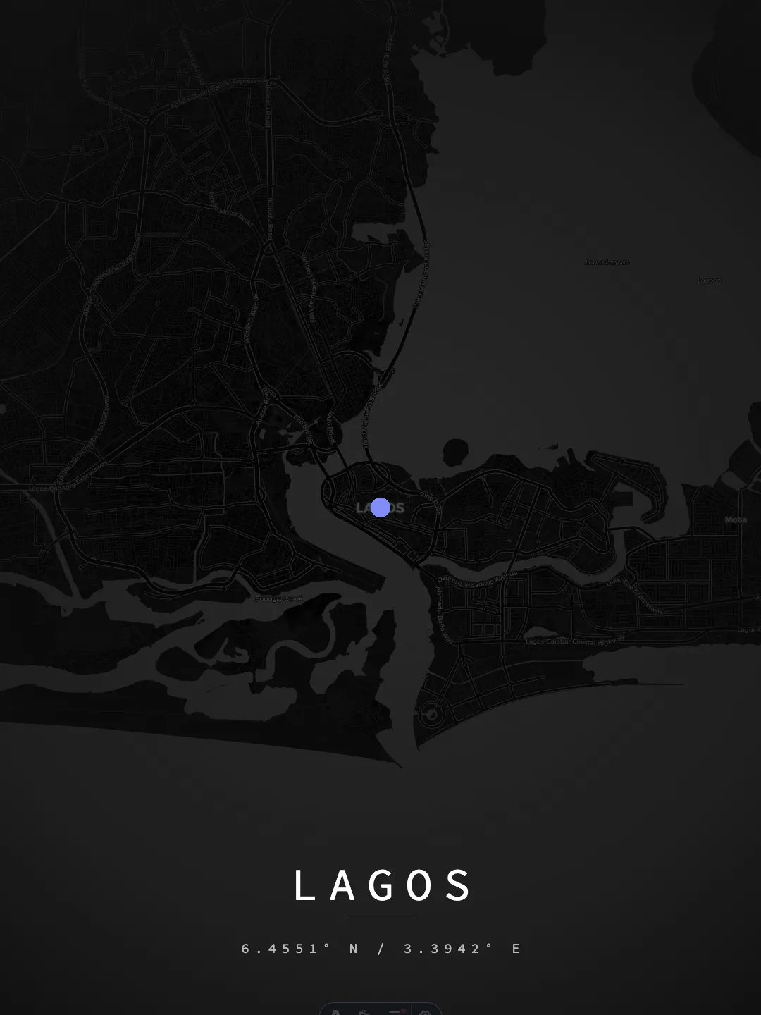 Lagos Midnight Grid poster preview