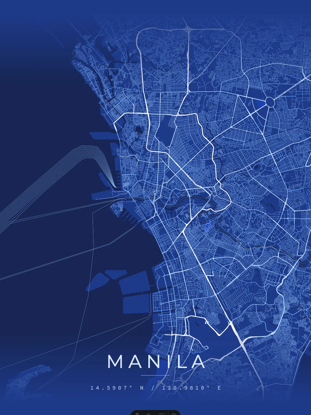 Manila Architectural Blueprint poster preview