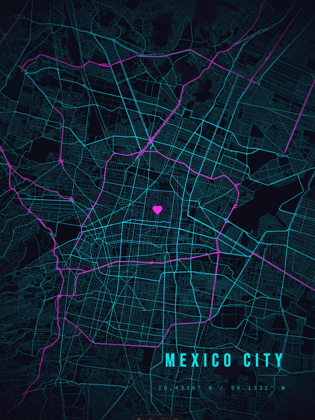 Mexico City Cyber Noir poster preview