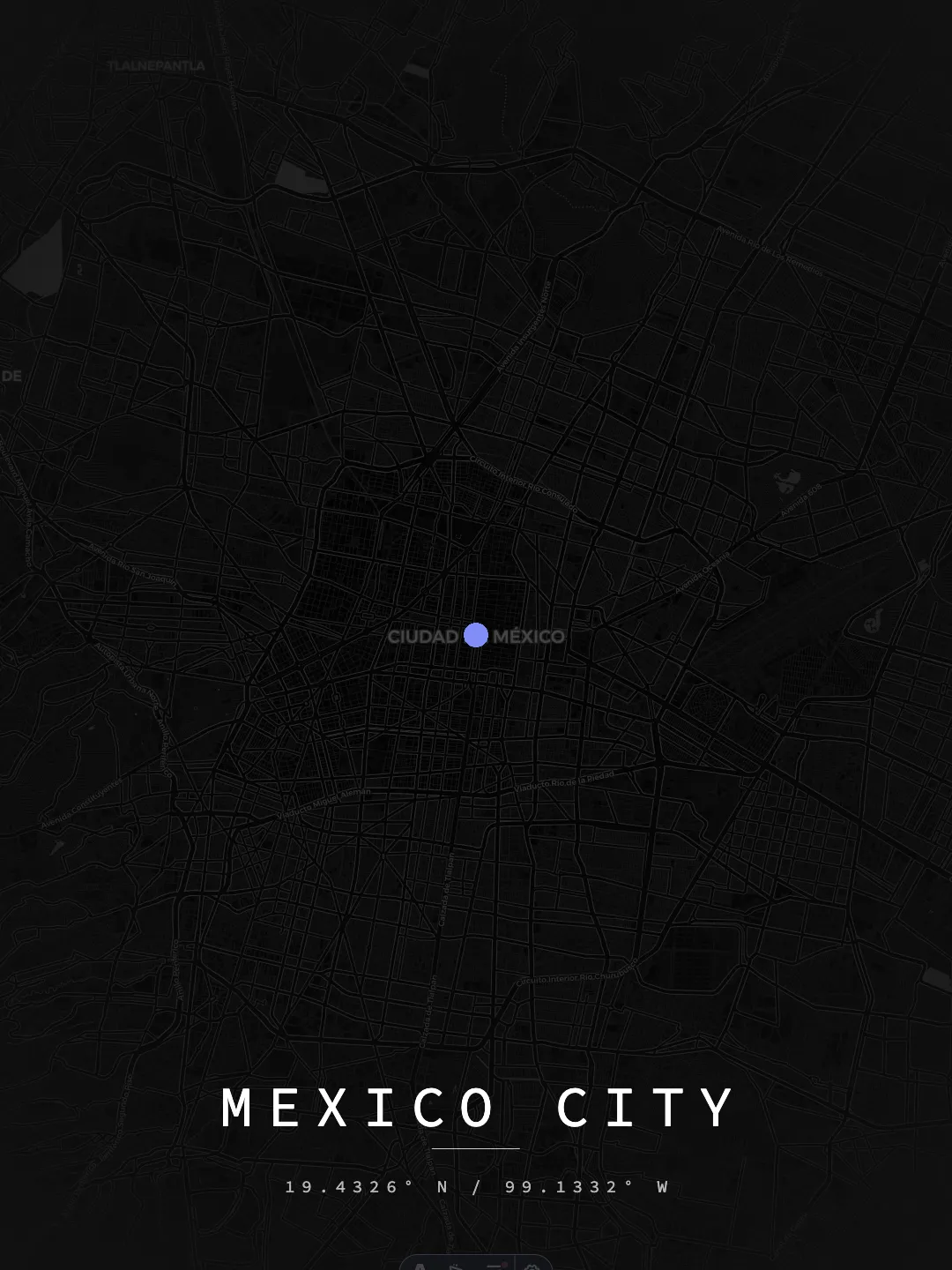Mexico City Midnight Grid poster preview