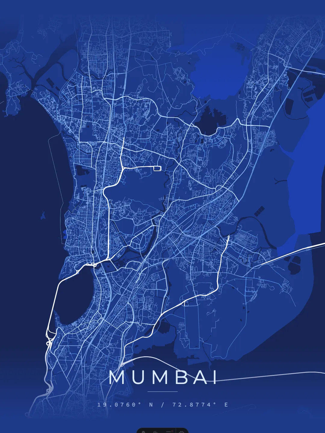 Mumbai Architectural Blueprint poster preview