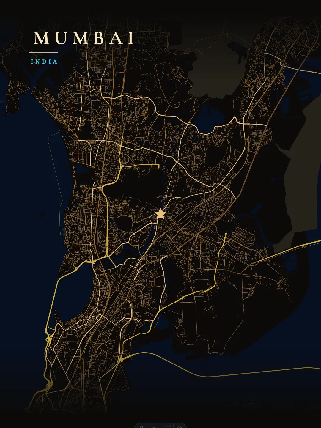 Mumbai Luxurious Dark Gold poster preview