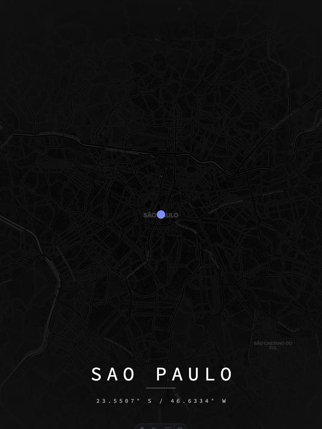 Sao Paulo Midnight Grid poster preview