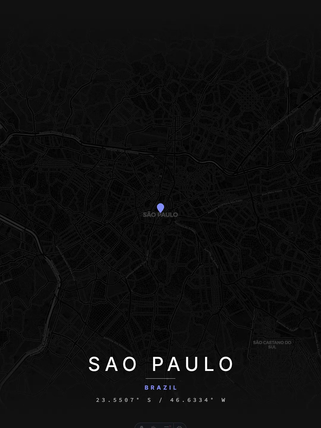 Sao Paulo Minimal Night poster preview