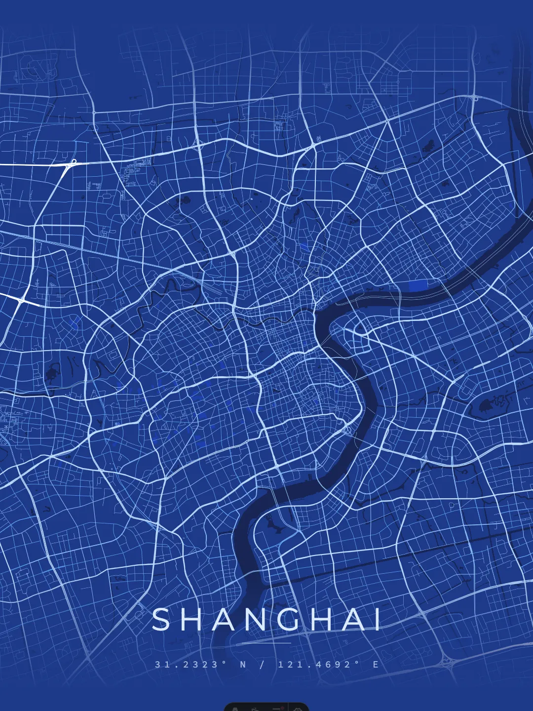Shanghai Architectural Blueprint poster preview
