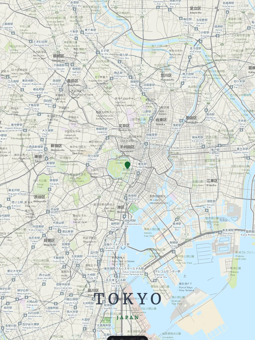 Tokyo Terrain Topo poster preview